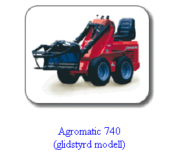 Textruta:  
Agromatic 740 
(glidstyrd modell)
